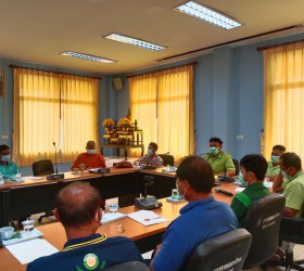 ประชุมร่วมกับผู้นำชุมชนในการเตรียมการจัดกิจกรรมทำบุญ อบต.