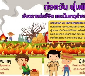 งดเผาวัสดุทางการเกษตร วัชพืช ขยะมูลฝอยเพื่อลดฝุ่นควันในอากาศ